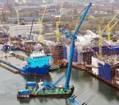 CM1038 SELF-PROPELLED SHEERLEG FLOATING CRANE 100 TLC/1962 DUTCH BUILT FOR SALE